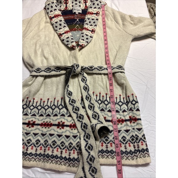 Wrangler Retro Women's XL Southwestern Aztec Longline Belted Wrap Cardigan - Picture 9 of 9